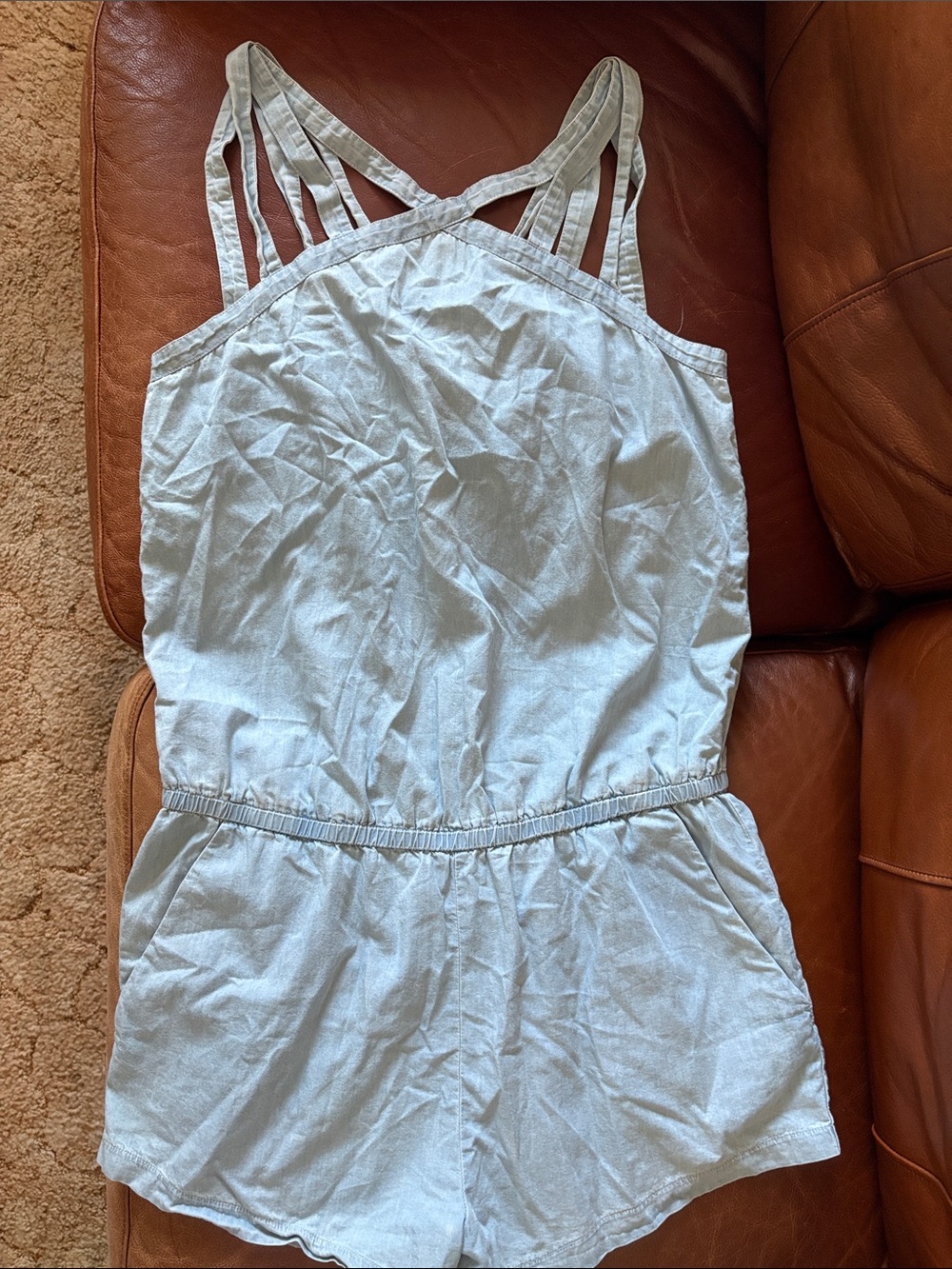 Fabletics Light Blue Strappy Romper